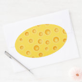 Schweizer Käse Cheezy Texturmuster Ovaler Aufkleber (Umschlag)