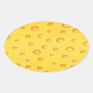 Schweizer Käse Cheezy Texturmuster Ovaler Aufkleber