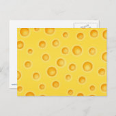 Schweizer Käse Cheezy Texturmuster Postkarte (Vorne/Hinten)