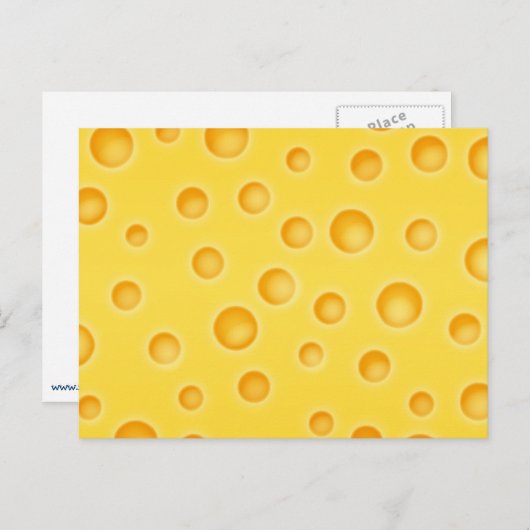Schweizer Käse Cheezy Texturmuster Postkarte (Vorne/Hinten)