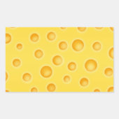 Schweizer Käse Cheezy Texturmuster Rechteckiger Aufkleber (Vorderseite)