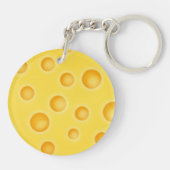 Schweizer Käse Cheezy Texturmuster Schlüsselanhänger (Rückseite)