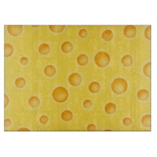 Schweizer Käse Cheezy Texturmuster Schneidebrett (Vorderseite)