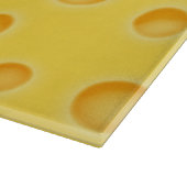 Schweizer Käse Cheezy Texturmuster Schneidebrett (Ecke)