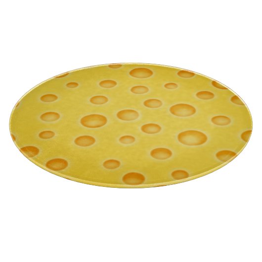 Schweizer Käse Cheezy Texturmuster Schneidebrett (Ecke)