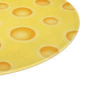 Schweizer Käse Cheezy Texturmuster Schneidebrett (Ecke)