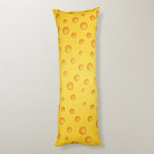 Schweizer Käse Cheezy Texturmuster Seitenschläferkissen (Rückseite (Vertikal))