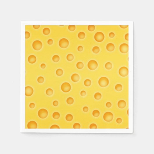 Schweizer Käse Cheezy Texturmuster Serviette (Vorderseite)