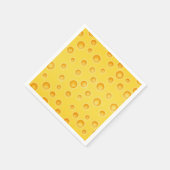 Schweizer Käse Cheezy Texturmuster Serviette (Ecke)