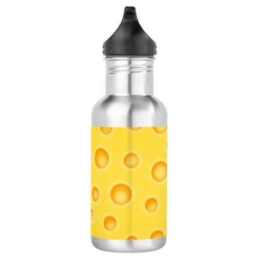 Schweizer Käse Cheezy Texturmuster Trinkflasche (Rechts)