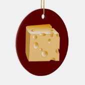 Schweizer Käse Keramik Ornament (Rechts)