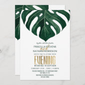 Schweizer Käse Leaf String Lights Lace Gold Abend Einladung (Vorne/Hinten)