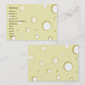 Schweizer Käse - mollig Visitenkarte (Vorne/Hinten)