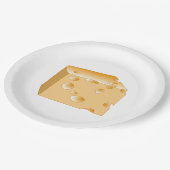 Schweizer Käse Pappteller (Schrägansicht)