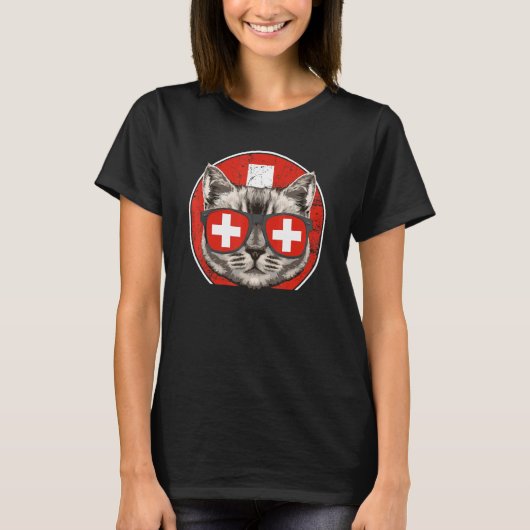 Schweizer Katze Schweizer T-Shirt (Vorderseite)