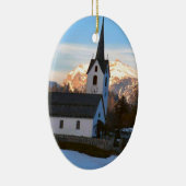 Schweizer Kirche in den Bergen Keramikornament (Rechts)