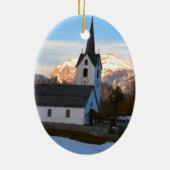 Schweizer Kirche in den Bergen Keramikornament (Hinten)