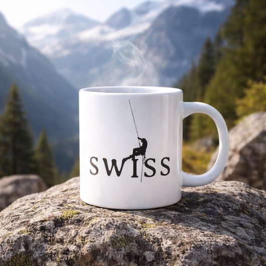 Schweizer Kletter-Minimalist-Seil-Silhouette Jumbo-Tasse