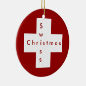 Schweizer Kreuz Keramikornament (Rechts)