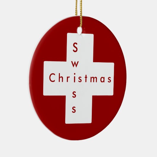 Schweizer Kreuz Keramikornament (Rechts)