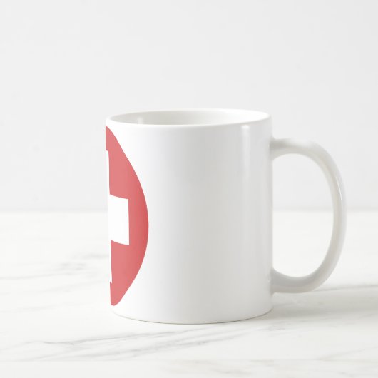 Schweizer Kreuz-Notfall Roundell Kaffeetasse (Rechts)