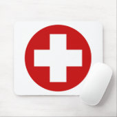 Schweizer Kreuz-Notfall Roundell Mousepad (Mit Mouse)