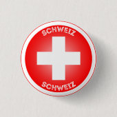 Schweizer Kreuz Schweiz Kreisform Button (Vorderseite)