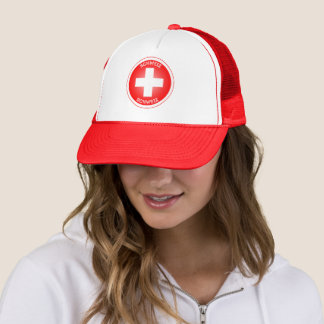 Schweizer Kreuz Schweiz Kreisform Truckerkappe