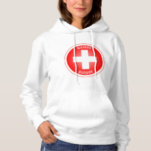 Schweizer Kreuz Suisse Kreisform Hoodie