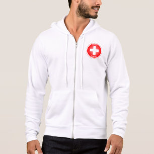 Schweizer Kreuz Suisse Kreisform Hoodie
