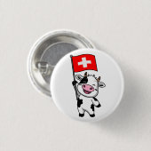 Schweizer Kuh Männer Basic T-Shirt Button (Vorne & Hinten)