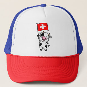 Schweizer Kuh Männer Basic T-Shirt Truckerkappe
