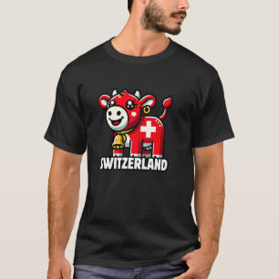 Schweizer Kuhflagge Schweiz Hübsche Schweizer Alpe T-Shirt