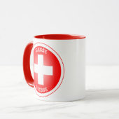 Schweizer Kulturerbe-Emblem Tasse (Vorderseite Links)