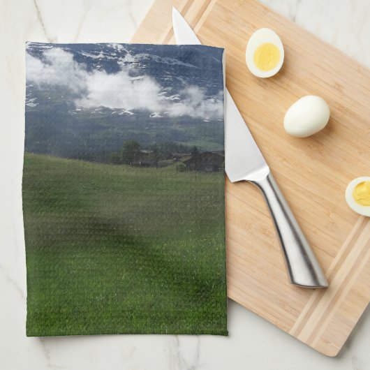Schweizer Landschaft Handtuch (Viertel Falte)