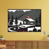 Schweizer Landschaft Leinwanddruck (Insitu (Wohnzimmer))