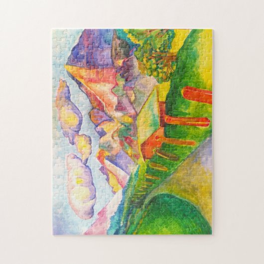 Schweizer Landschaft Puzzle (Vertikal)