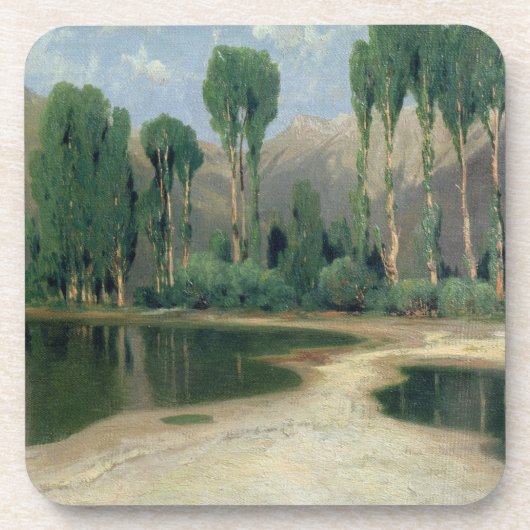 Schweizer Landschaft Untersetzer (Vorderseite)