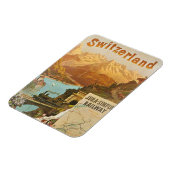 Schweizer Landschaften bezaubern Jura Simplon Bahn Magnet (Linke Seite)