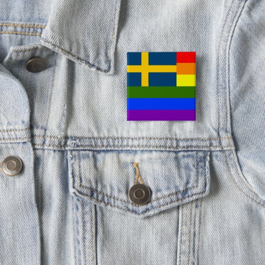 SCHWEIZER LGBT RAINBOW FLAG SCHWEDEN PRIDE BUTTON (Beispiel)