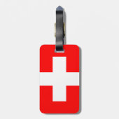 Schweizer Liebe-Schweizrot und -WEISS der Gepäckanhänger (Rückseite vertikal)