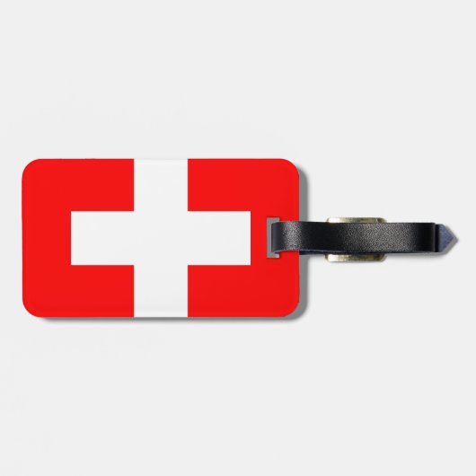 Schweizer Liebe-Schweizrot und -WEISS der Gepäckanhänger (Rückseite horizontal)