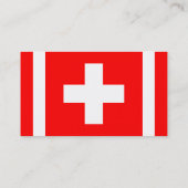 Schweizer Liebe-Schweizrot und -WEISS der Visitenkarte (Rückseite)