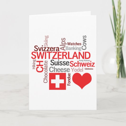 Schweizer Lieblingssachen - i-Liebe die Schweiz Karte (Vorderseite)