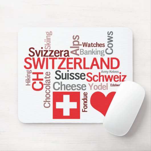Schweizer Lieblingssachen - i-Liebe die Schweiz Mousepad (Mit Mouse)