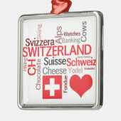 Schweizer Lieblingssachen - i-Liebe die Schweiz Ornament Aus Metall (Links)