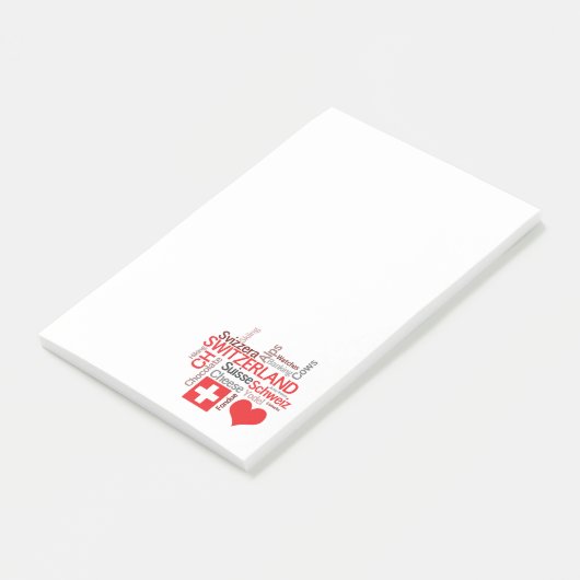 Schweizer Lieblingssachen - i-Liebe die Schweiz Post-it Klebezettel (angewinkelt)