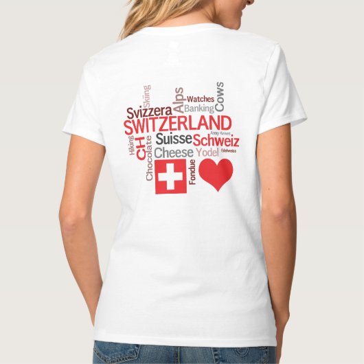 Schweizer Lieblingssachen - i-Liebe die Schweiz T-Shirt (Rückseite)