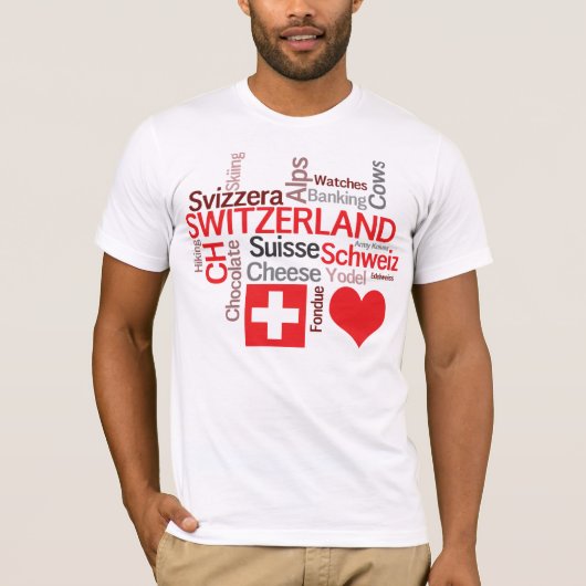 Schweizer Lieblingssachen - i-Liebe die Schweiz T-Shirt (Vorderseite)
