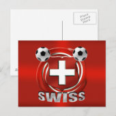 Schweizer Logo Fußball Fussball Presents Postkarte (Vorne/Hinten)